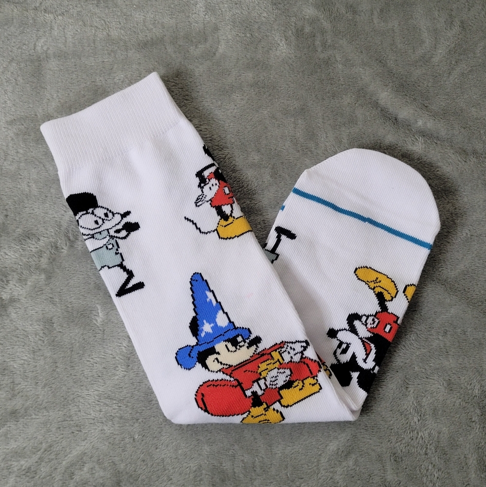 * Women's Fashion Anime Funny Mickey Tube Causal Socks White Size 9 - 11